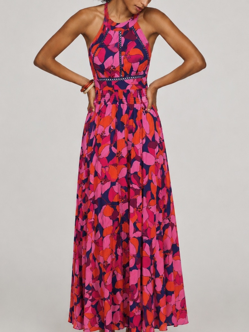 Anthropologie Abel the Label Floral Colorful Spring/Summer Maxi Dress